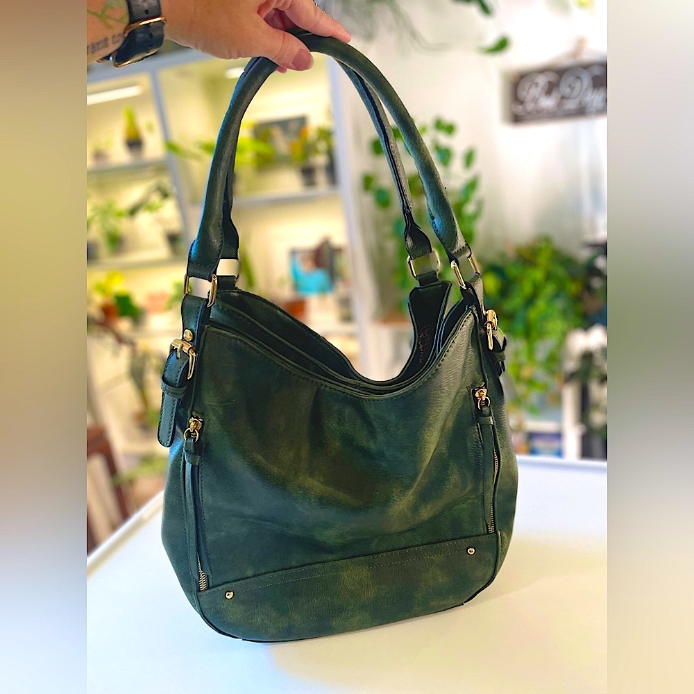 Dark green Leather Handbag